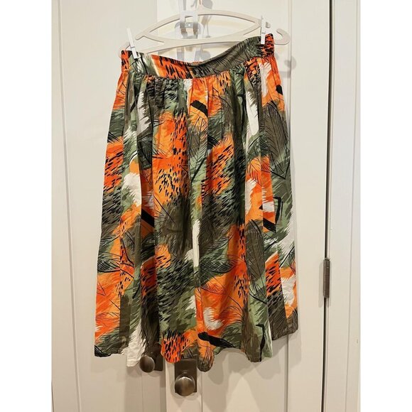 Vintage Plain Jane by Sweet Baby Jane Skirt – Abstract Leaf Print - Picture 1 of 3